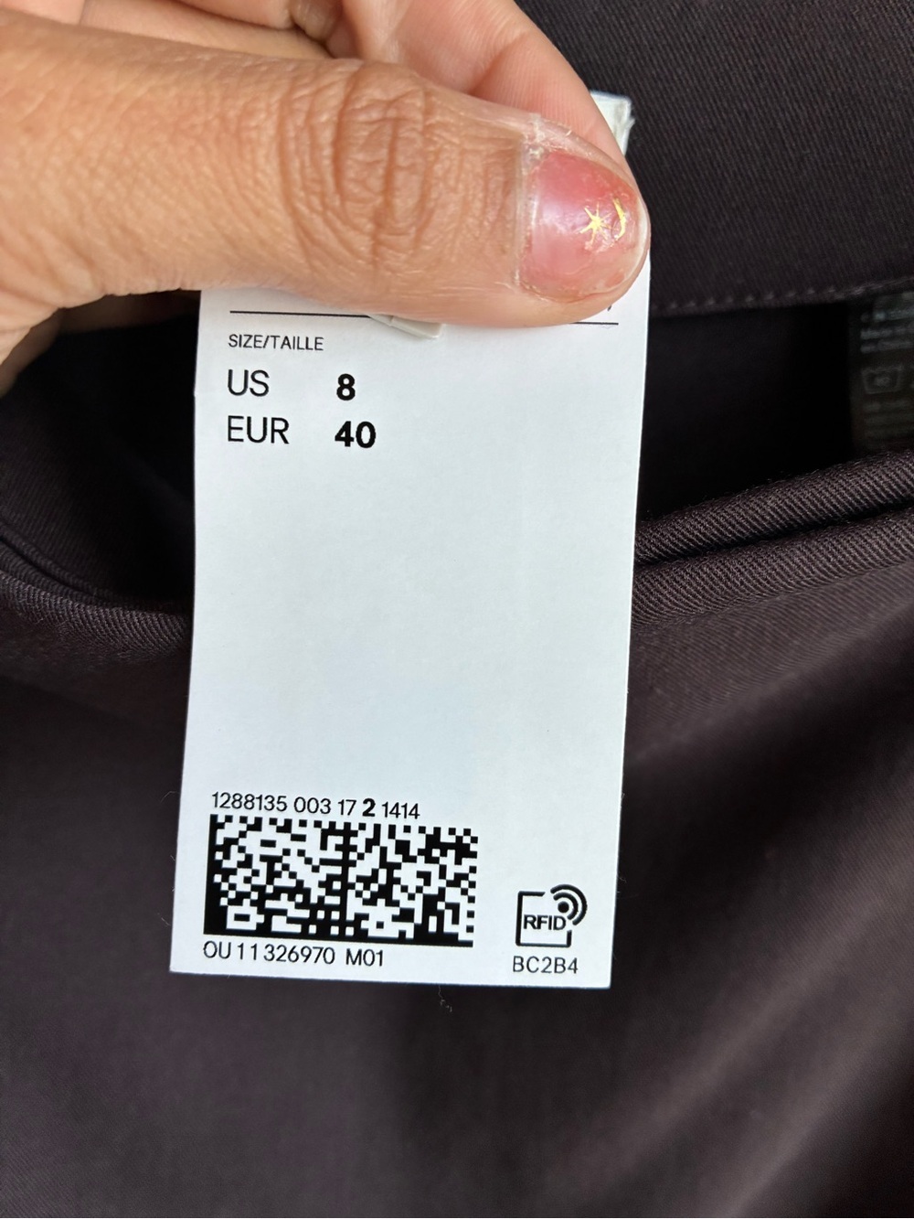 H&M Asymmetrical Wrap Skort – Brown Size 8 NWT - Picture 5 of 8